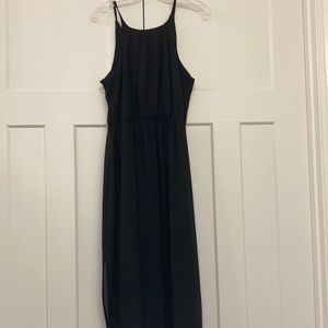 Blue Rain size large solid black maxi-dress